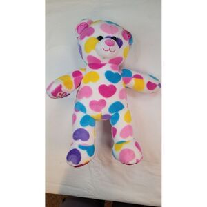 Build a Bear 17"‎ Big Heart Rainbow Pastel Hearts Sparkle Valentine's